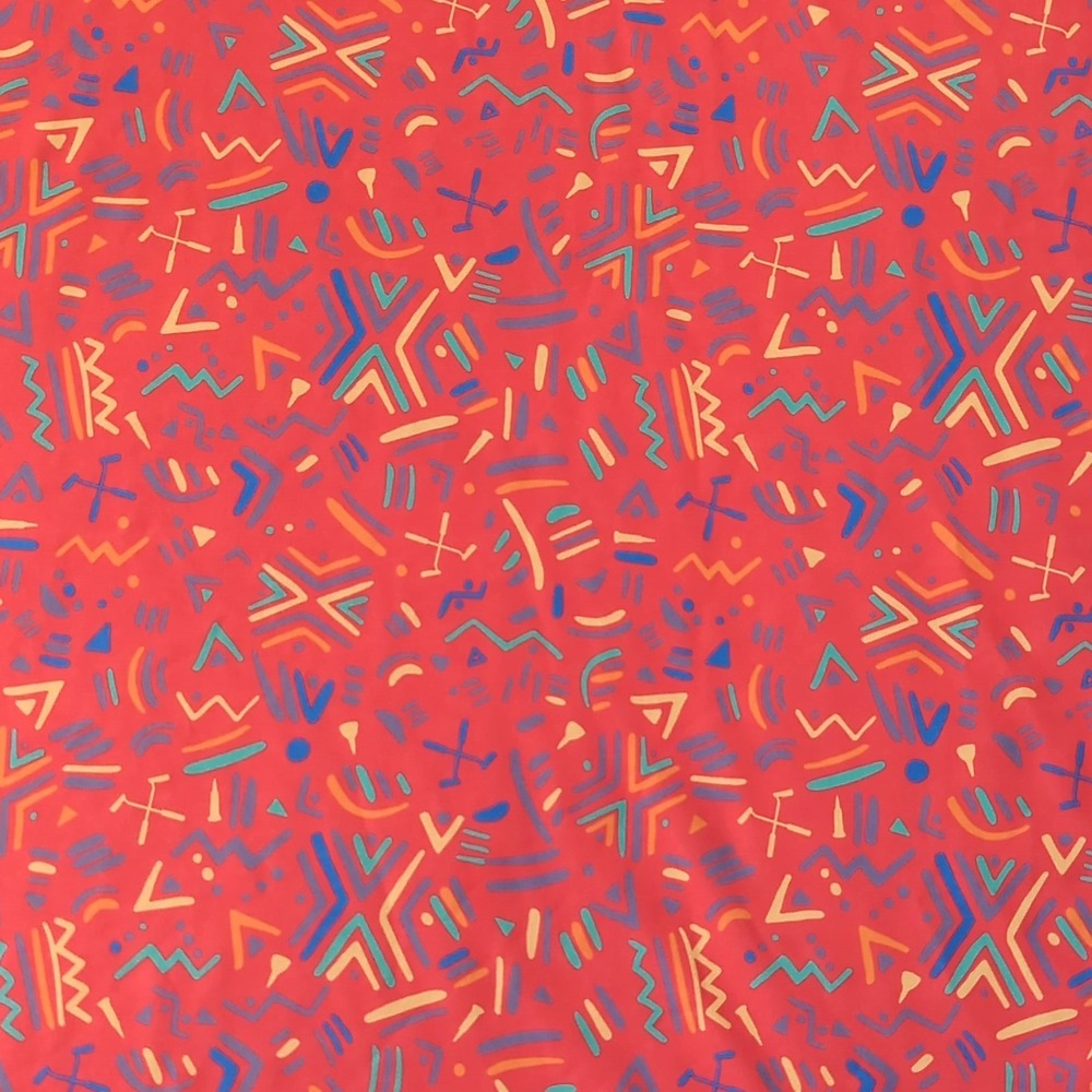 Birdie Bound Golf Polo Mens XL Coral Pink Abstract Geometric Performance Shirt - Picture 4 of 8
